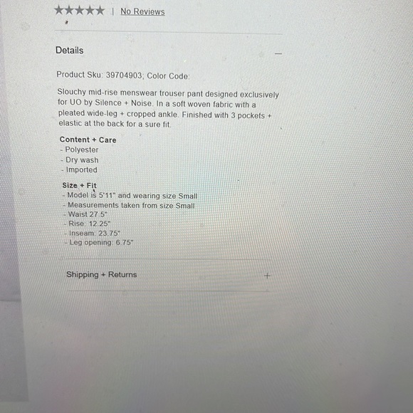 🆕 Silence + Noise Slouchy Tailored Trouser - Picture 15 of 15